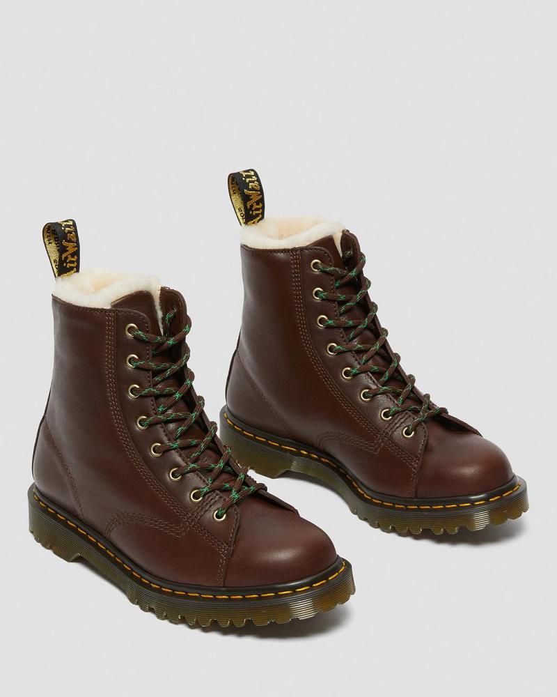 Dr Martens Barton Made in England Shearling Forede Læder Ankelstøvler Herre Brune | DK 434XYU